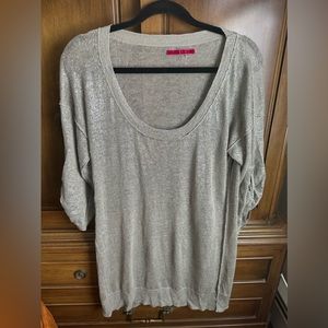 VELVET silver tunic, light sweater. Great condition 100 linen.